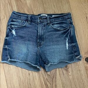 Kensie Distressed Dark Blue Jean Shorts